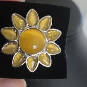 Paparazzi Blosoming Sunbeams Yellow Moonstone Ring NWT